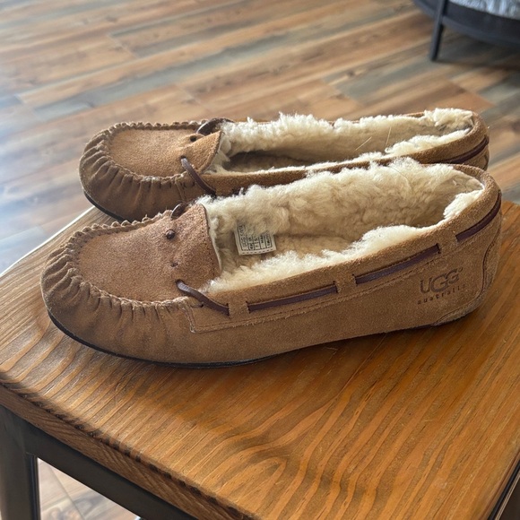 UGG Shoes - UGG Tan Suede Moccasin Slippers